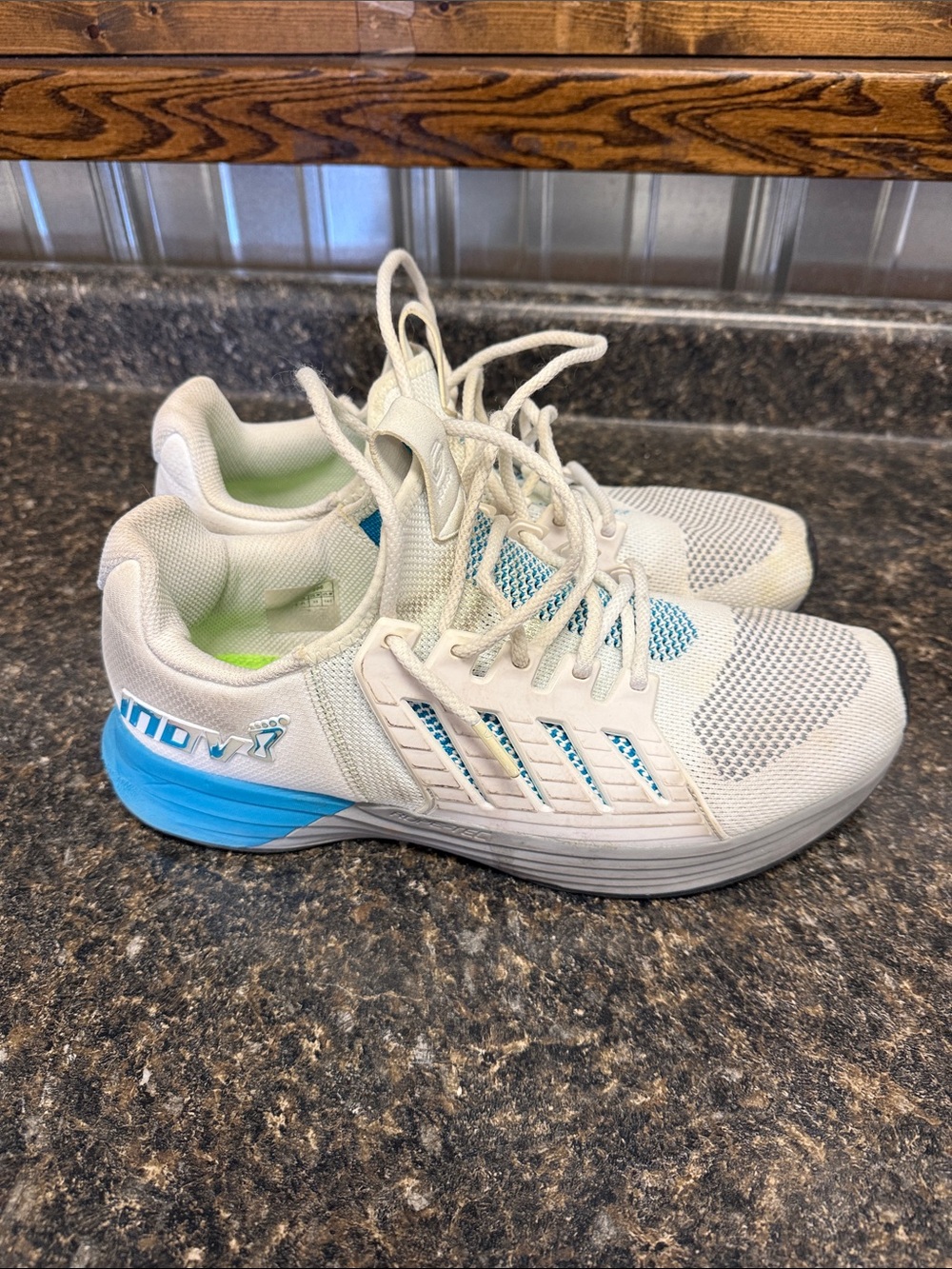 INDV White and Blue Athletic Sneakers